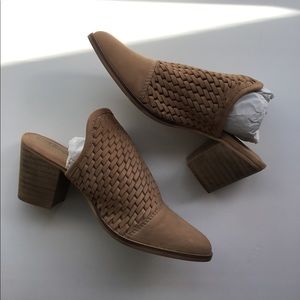 Women’s Shoes Booties Leather Woven Drew Slip On